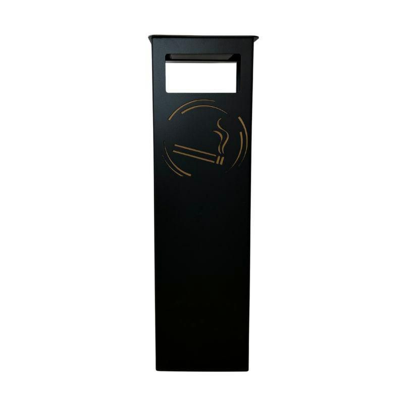 Popielniczka stojąca metalowa Dąstal czarna mat 75x21,5x21 cm 1 szt.