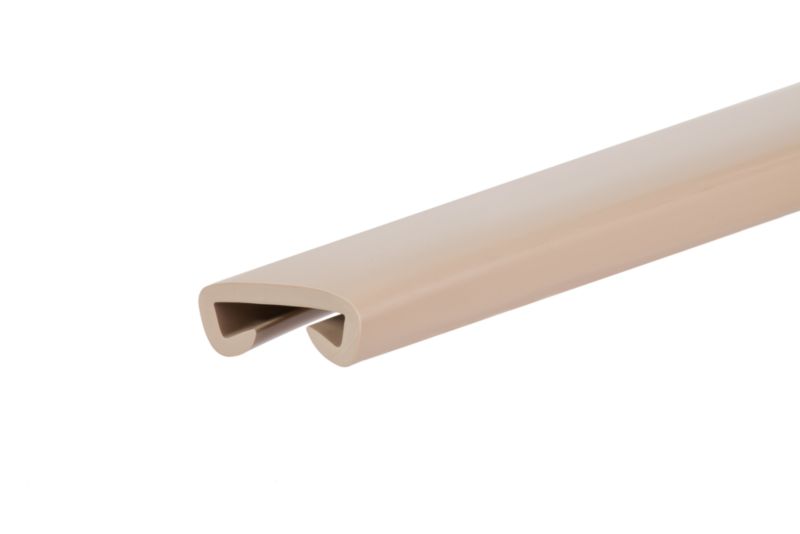 Poręcz schodowa PVC 35x8 mm QUEST, profil STANDARD antypoślizgowy, beżowy, 1 m, 1 szt.