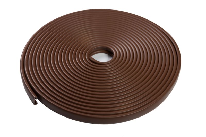 Poręcz schodowa PVC 35x8 mm QUEST, profil STANDARD antypoślizgowy, brązowy, 1 m, 1 szt.