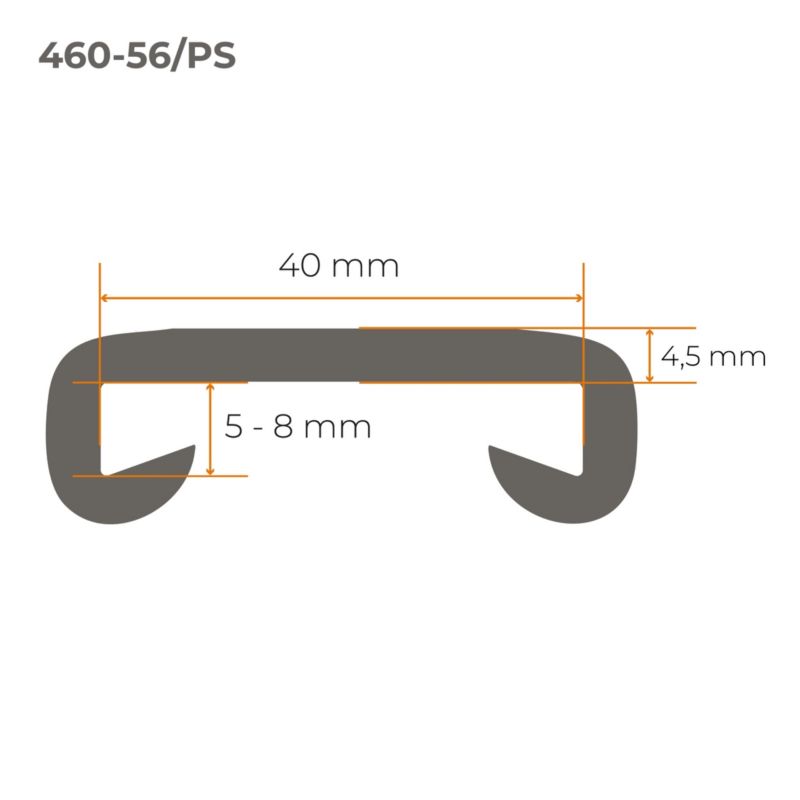 Poręcz schodowa PVC 35x8 mm QUEST, profil STANDARD antypoślizgowy, brązowy, 1 m, 1 szt.