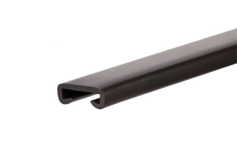 Poręcz schodowa PVC 35x8 mm QUEST, profil STANDARD antypoślizgowy, czarny, 1 m, 1 szt.