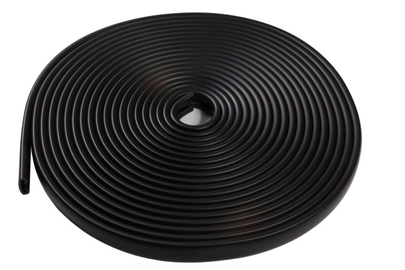 Poręcz schodowa PVC 35x8 mm QUEST, profil STANDARD antypoślizgowy, czarny, 1 m, 1 szt.