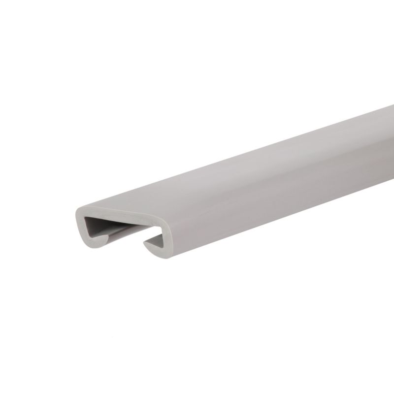 Poręcz schodowa PVC 35x8 mm QUEST, profil STANDARD antypoślizgowy, szary, 1 m, 1 szt.