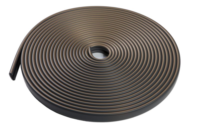 Poręcz schodowa PVC 40x8 mm QUEST, profil LUX antypoślizgowy, ciemnoszaro-mosiężny, 1 m, 1 szt.