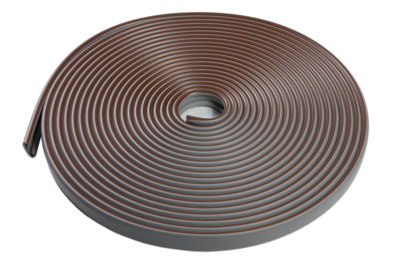 Poręcz schodowa PVC 40x8 mm QUEST, profil LUX antypoślizgowy, szaro-brązowy, 1 m, 1 szt.