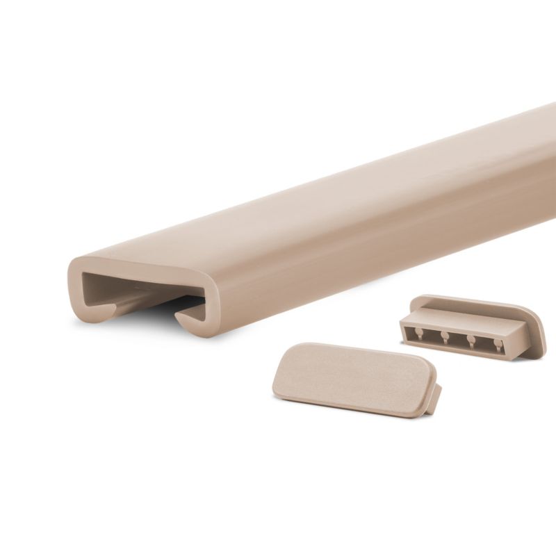 Poręcz schodowa PVC 40x8 mm QUEST, profil PREMIUM antypoślizgowy, beżowy, 1 m, 1 szt.