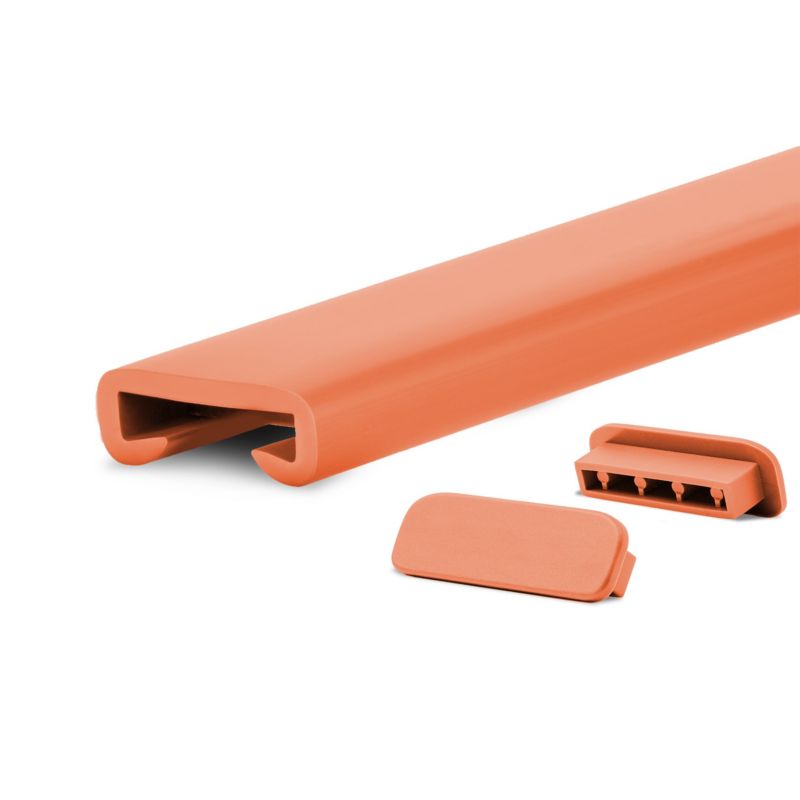 Poręcz schodowa PVC 40x8 mm QUEST, profil PREMIUM antypoślizgowy, ceglany, 1 m, 1 szt.