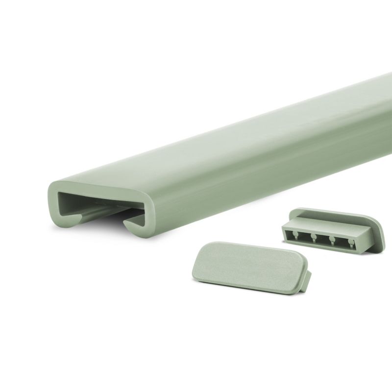 Poręcz schodowa PVC 40x8 mm QUEST, profil PREMIUM antypoślizgowy, jasnozielony, 1 m, 1 szt.