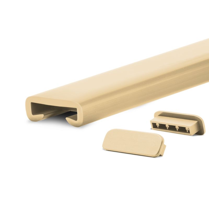 Poręcz schodowa PVC 40x8 mm QUEST, profil PREMIUM antypoślizgowy, kremowy, 1 m, 1 szt.