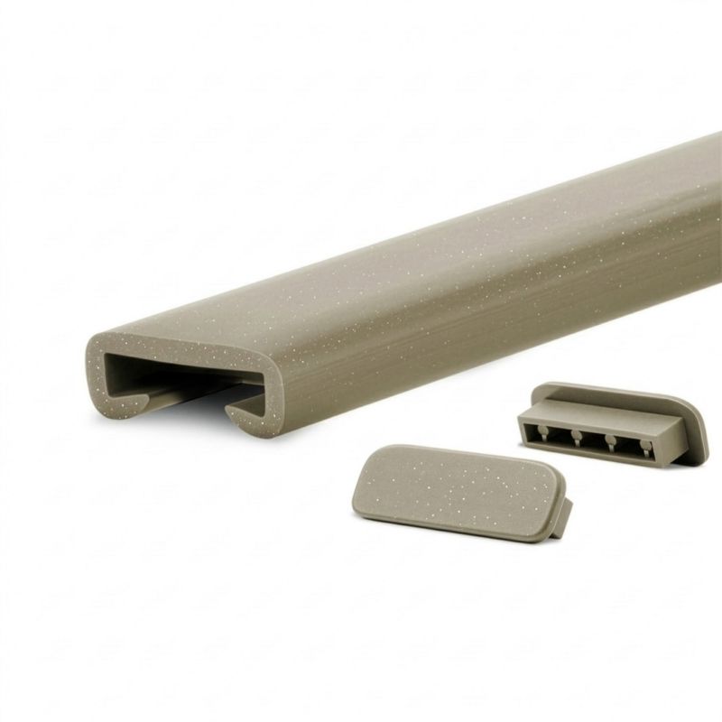 Poręcz schodowa PVC 40x8 mm QUEST, profil PREMIUM antypoślizgowy, mosiężny, 1 m, 1 szt.