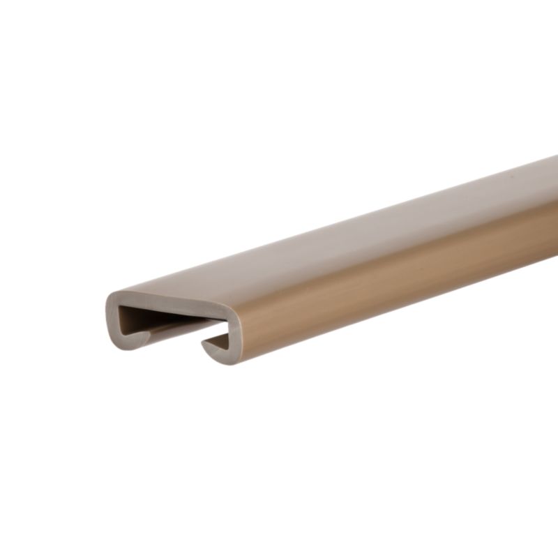 Poręcz schodowa PVC 40x8 mm QUEST, profil PREMIUM antypoślizgowy, mosiężny, 1 m, 1 szt.