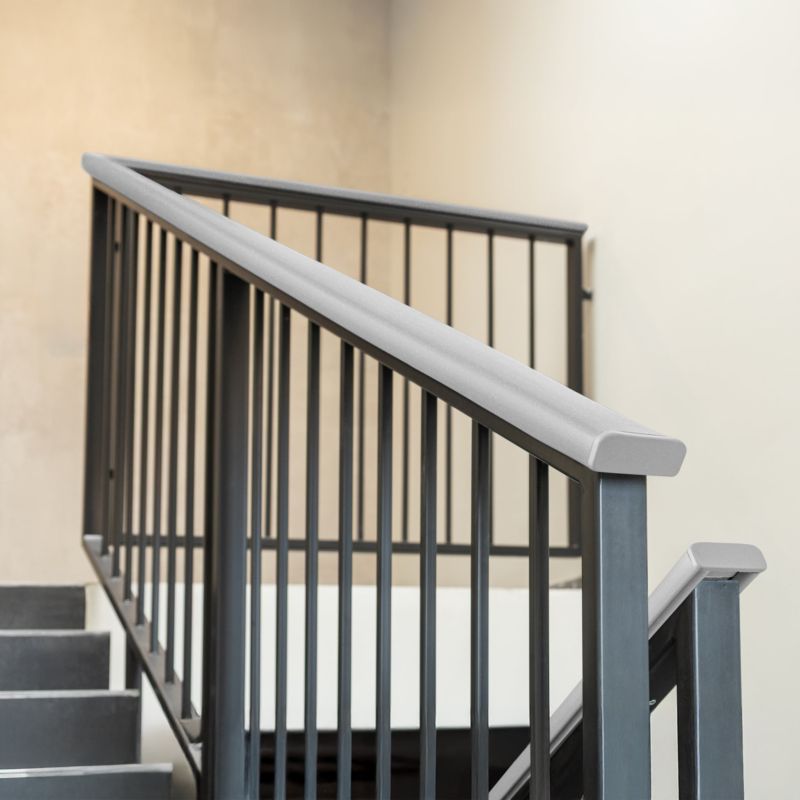 Poręcz schodowa PVC 40x8 mm QUEST, profil PREMIUM antypoślizgowy, srebrny, 1 m, 1 szt.