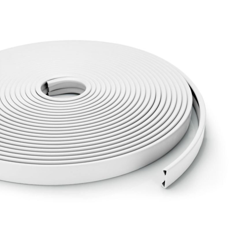 Poręcz schodowa PVC 40x8 mm QUEST, profil STANDARD antypoślizgowy, biały, 25 m, 1 szt.