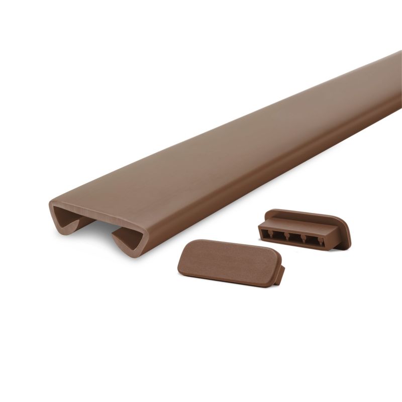 Poręcz schodowa PVC 40x8 mm QUEST, profil STANDARD antypoślizgowy, brązowy, 25 m, 1 szt.