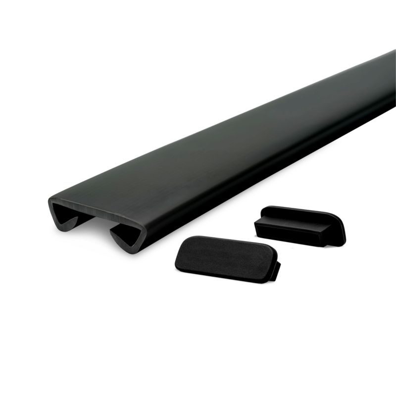 Poręcz schodowa PVC 40x8 mm QUEST, profil STANDARD antypoślizgowy, czarny, 25 m, 1 szt.
