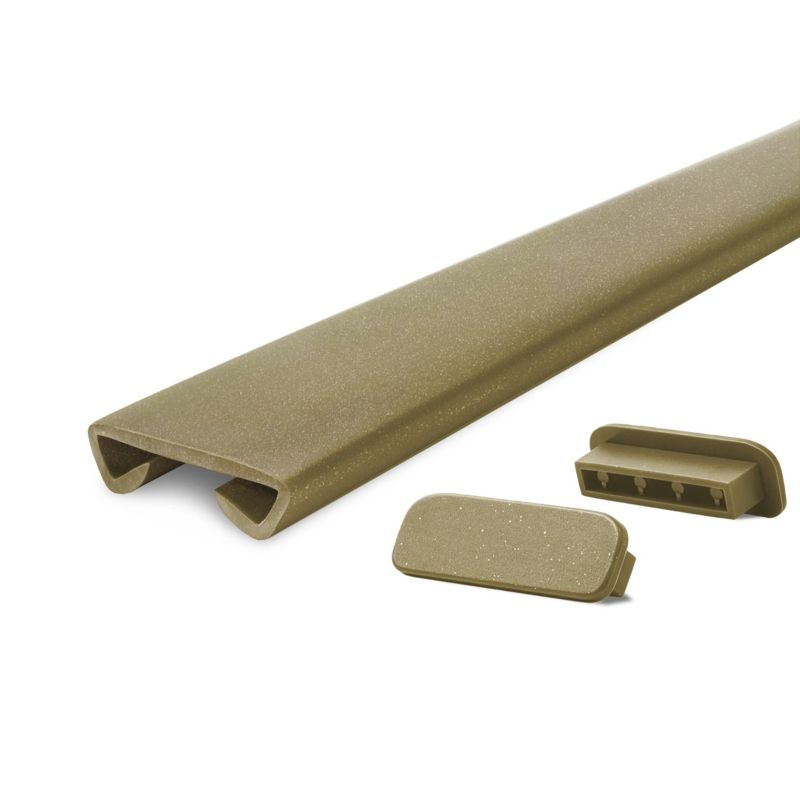 Poręcz schodowa PVC 40x8 mm QUEST, profil STANDARD antypoślizgowy, mosiężny, 1 m, 1 szt.