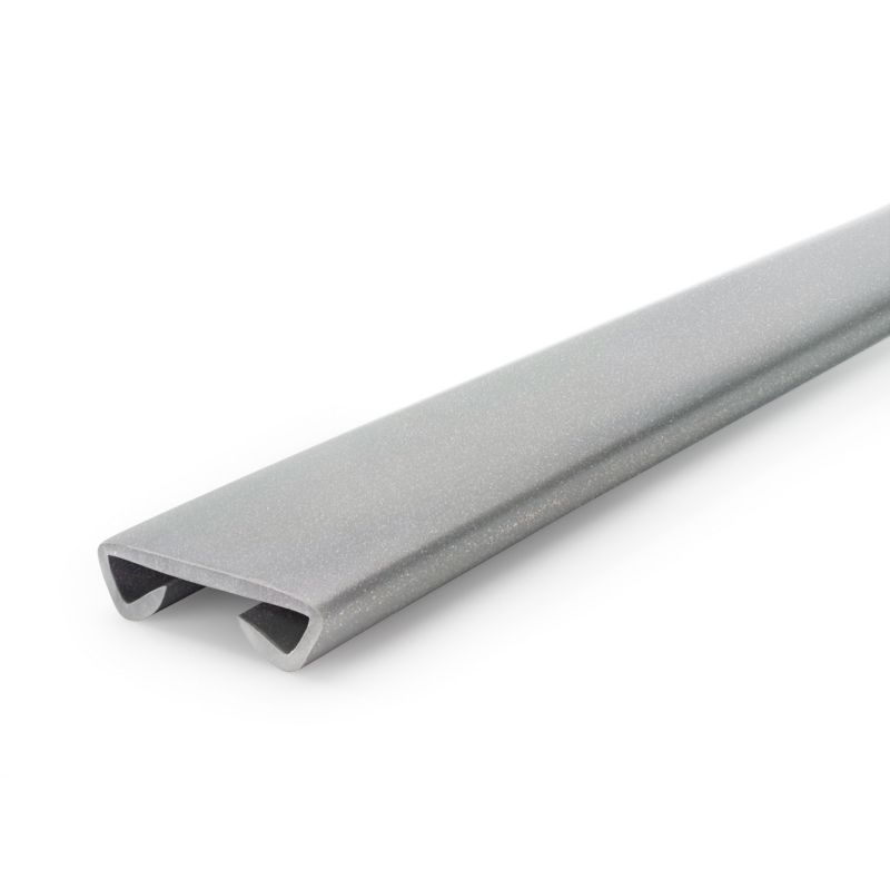 Poręcz schodowa PVC 40x8 mm QUEST, profil STANDARD antypoślizgowy, srebrny, 25 m, 1 szt.