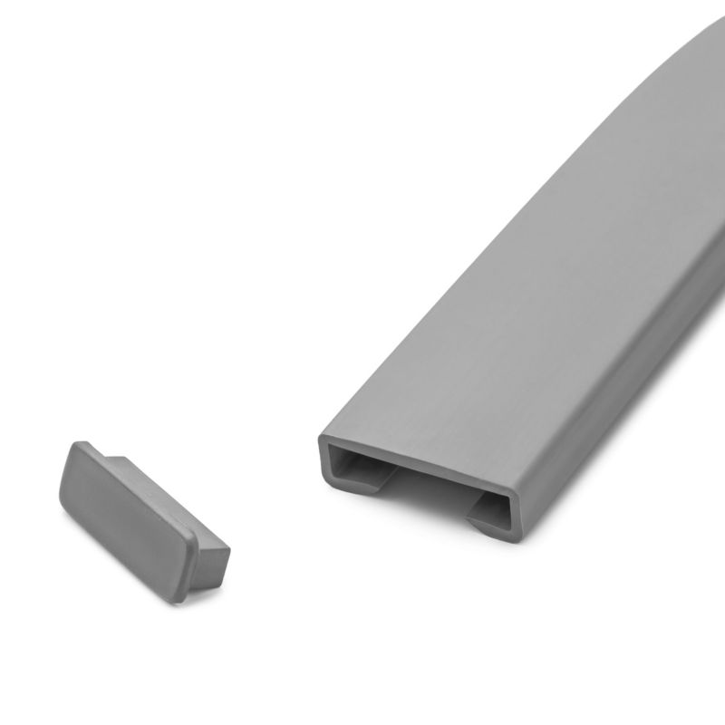 Poręcz schodowa PVC 40x8 mm QUEST, profil STANDARD antypoślizgowy, szary, 25 m, 1 szt.