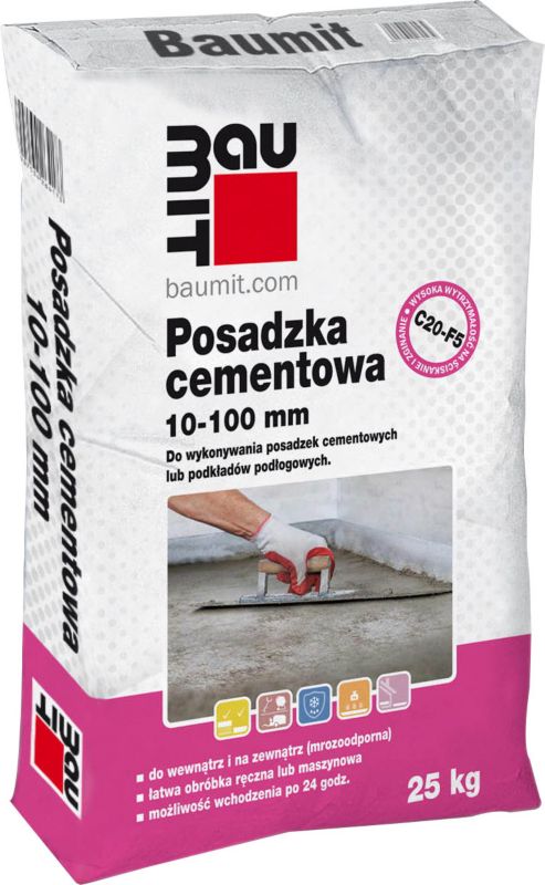 Posadzka cementowa Baumit 10-100 mm 25 kg