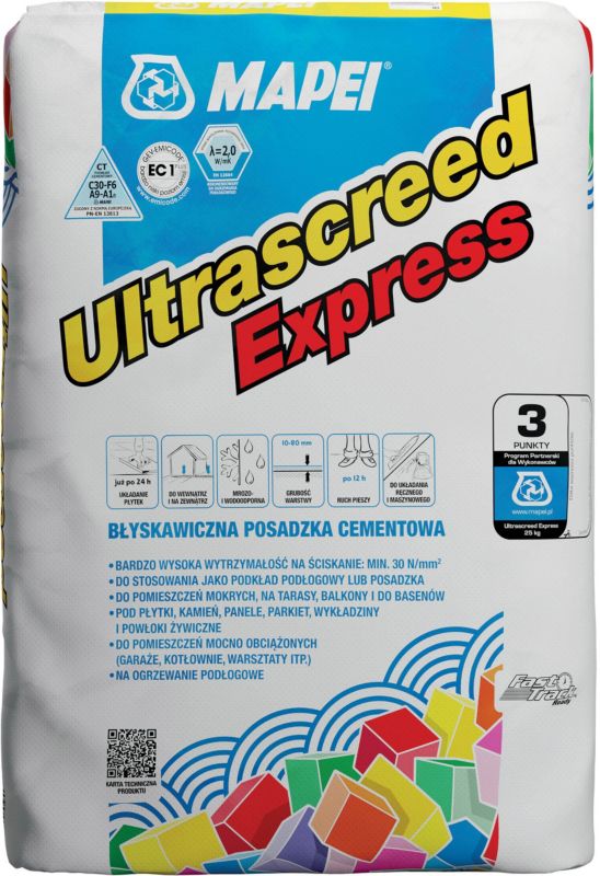 Posadzka cementowa Mapei Ultrascreed Express 25 kg