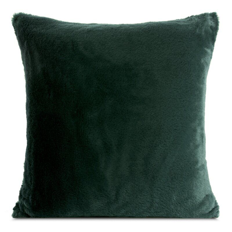 Poszewka dekoracyjna futrzana Eurofirany 45 x 45 cm ciemnozielona Nina 1 szt.
