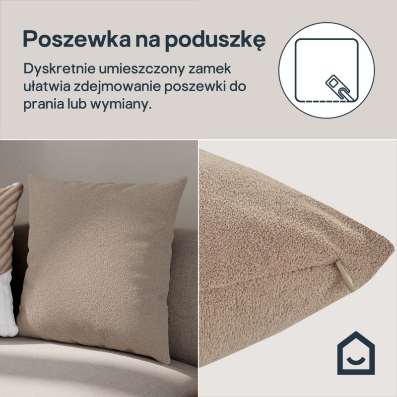 Poszewka GoodHome 45 x 45 cm beżowa
