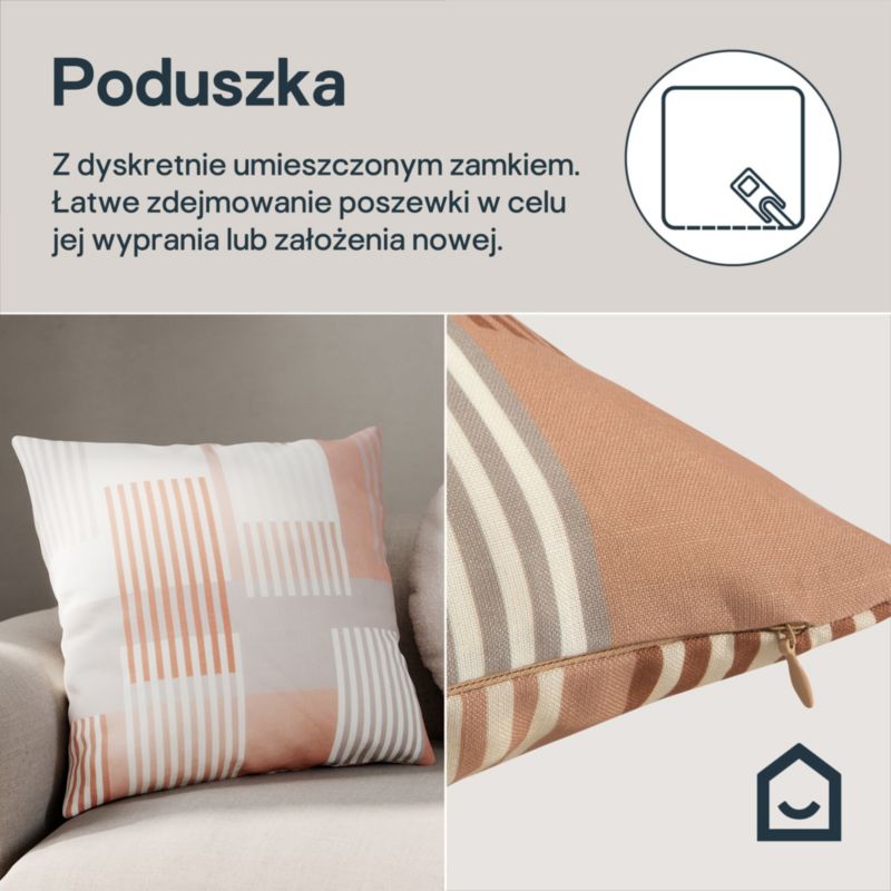 Poszewka GoodHome 45 x 45 cm paski