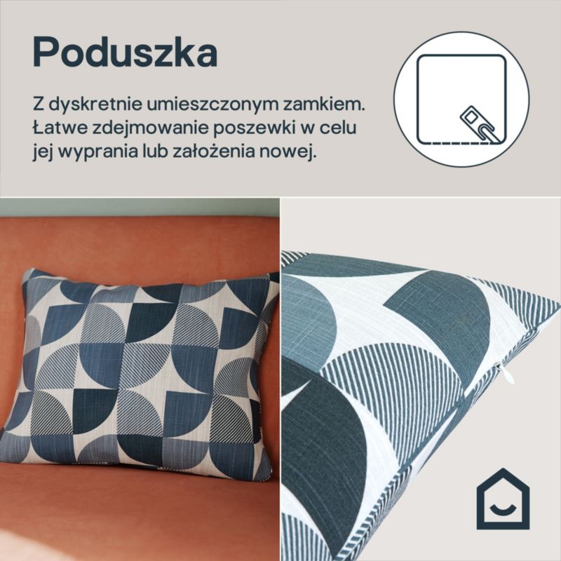 Poszewka GoodHome bawełniana wzór 40 x 60 cm morski
