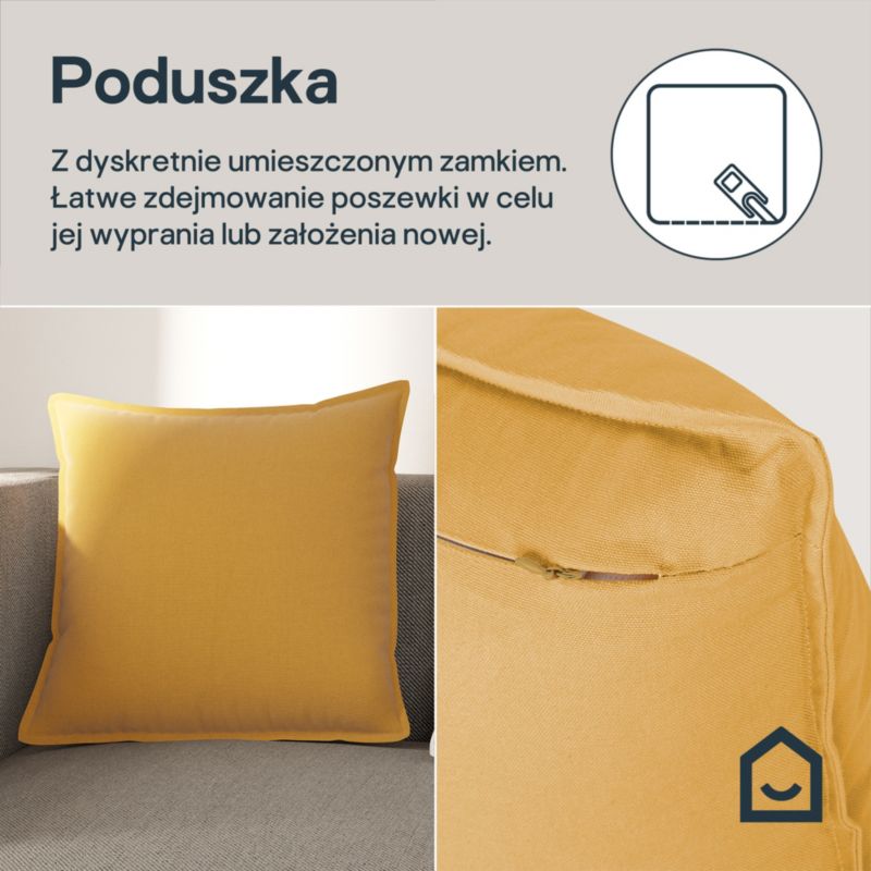 Poszewka GoodHome Hiva 45 x 45 cm ciemnobeżowa