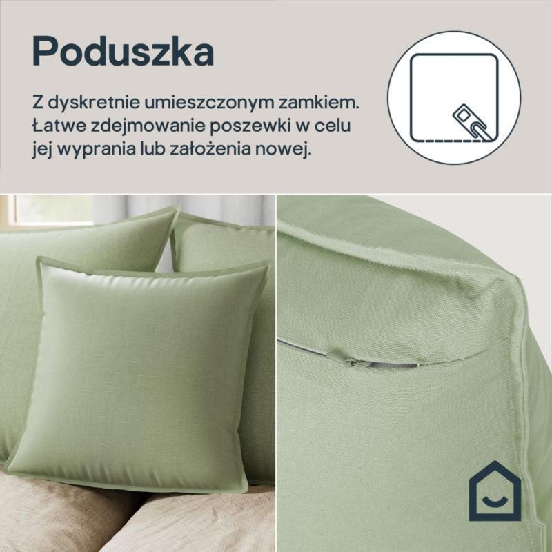 Poszewka GoodHome Hiva 45 x 45 cm szałwiowa