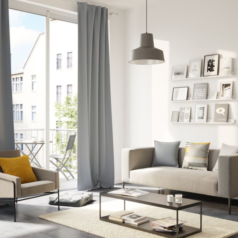 Poszewka GoodHome Hiva 45 x 45 cm szara
