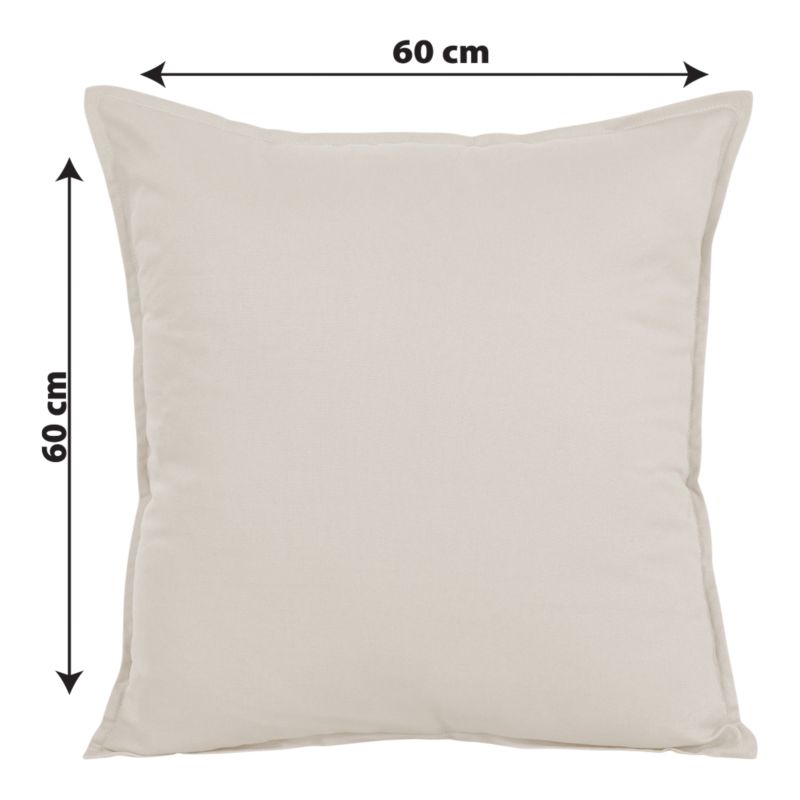 Poszewka GoodHome Hiva 60 x 60 cm bawełniana jasno beżowa