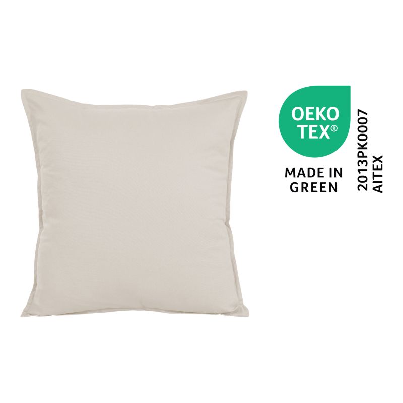 Poszewka GoodHome Hiva 60 x 60 cm bawełniana jasno beżowa