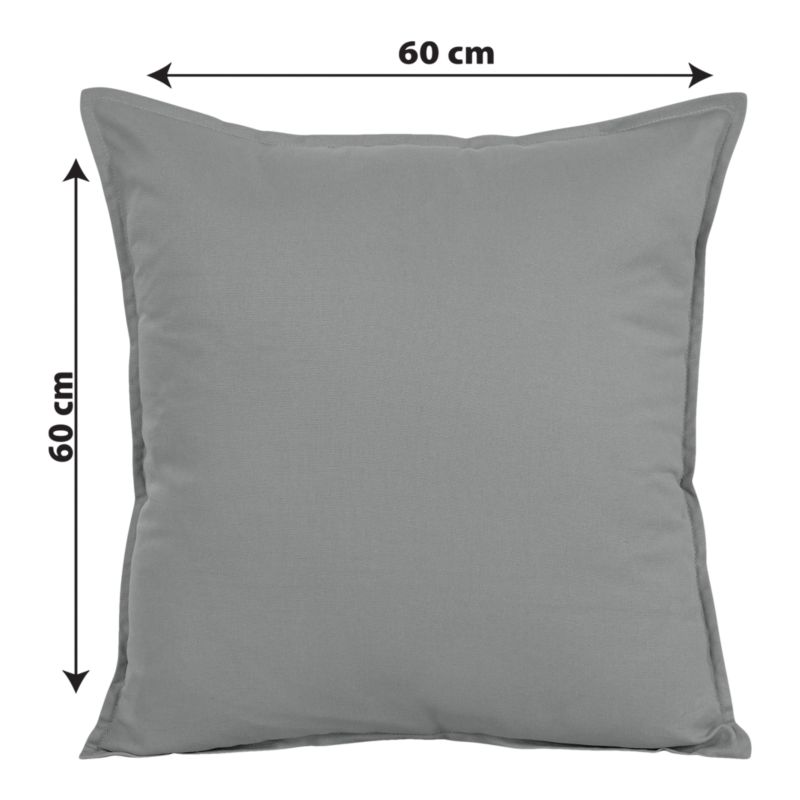 Poszewka GoodHome Hiva bawełniana 60 x 60 szara