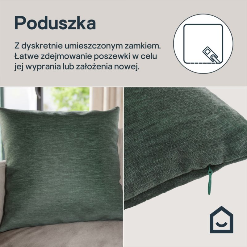 Poszewka GoodHome Isti 45 x 45 cm emerald