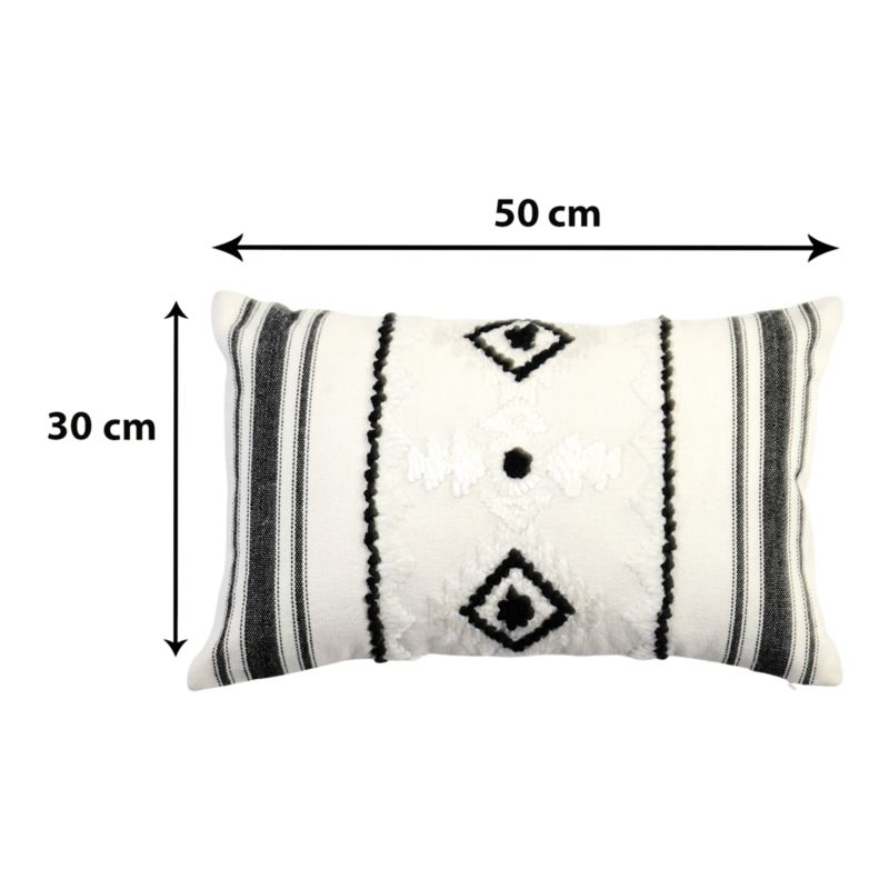 Poszewka GoodHome Navajo 30 x 50 cm kremowo-czarna