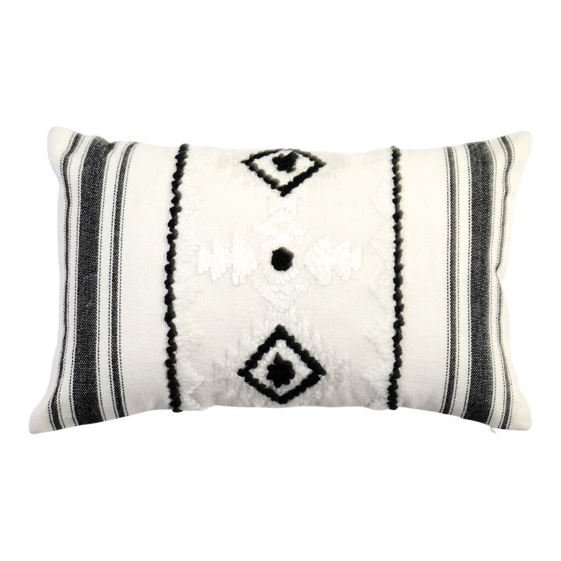 Poszewka GoodHome Navajo 30 x 50 cm kremowo-czarna