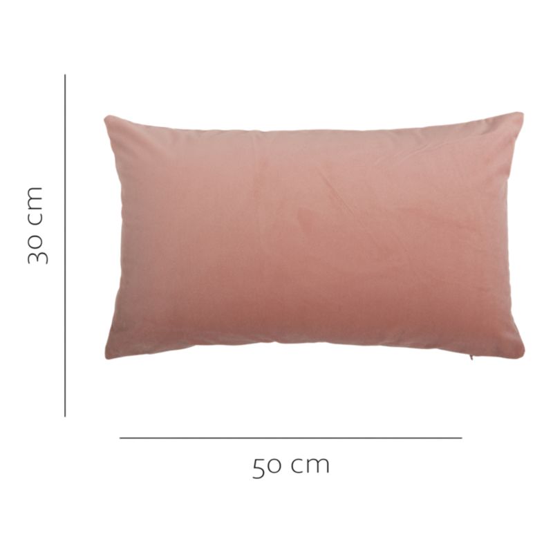 Poszewka GoodHome Valgreta aksamit 30 x 50 cm brudny róż
