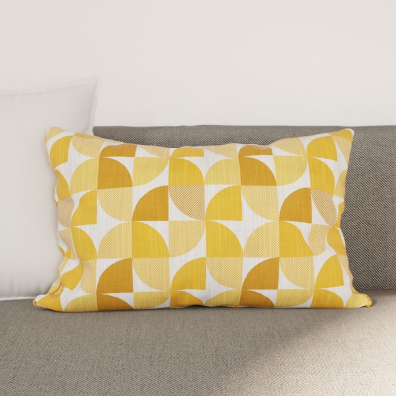 Poszewka GoodHome wzór 40 x 60 cm bawełniana orcha