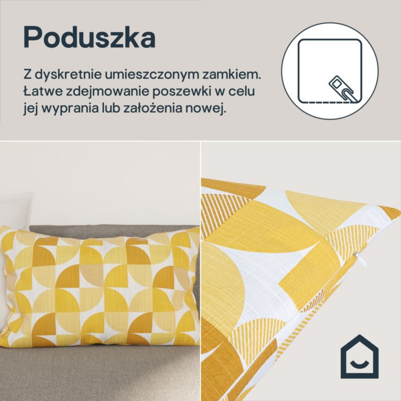 Poszewka GoodHome wzór 40 x 60 cm bawełniana orcha
