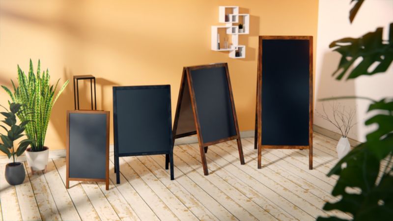 Potykacz stojak kredowy wodoodporny 118x61 cm ALLboards rama czarna 1 szt.