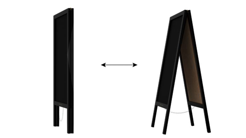 Potykacz stojak reklamowy kredowy 100x50 cm ALLboards rama czarna 1 szt.
