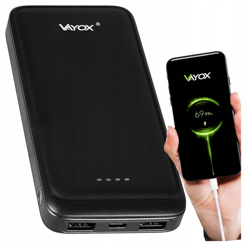 Powerbank Vayox VA0340 USB-C 2xUSB-A 2.1A 10000mAh 1 szt.