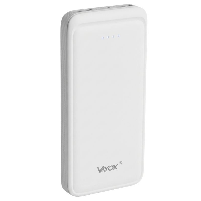 Powerbank Vayox VA0340W 10000 mAh, wejście USB-C, wyjście 2xUSB-A + USB-C 5V 2.1A biały 1 szt.