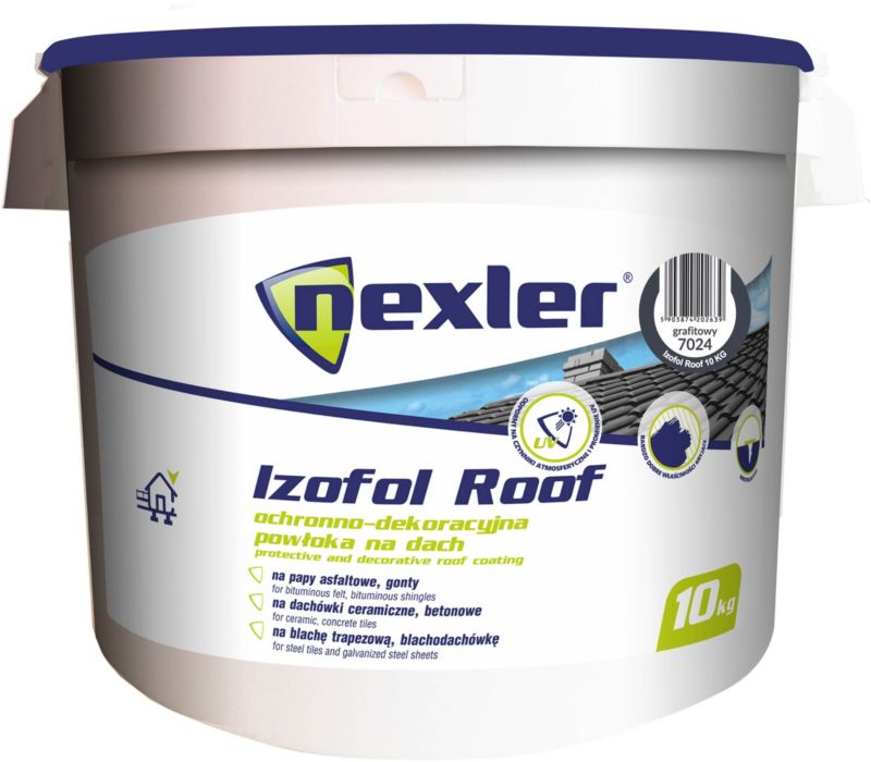 Powłoka ochronna na dach Nexler Izofol Roof grafitowa 10 kg