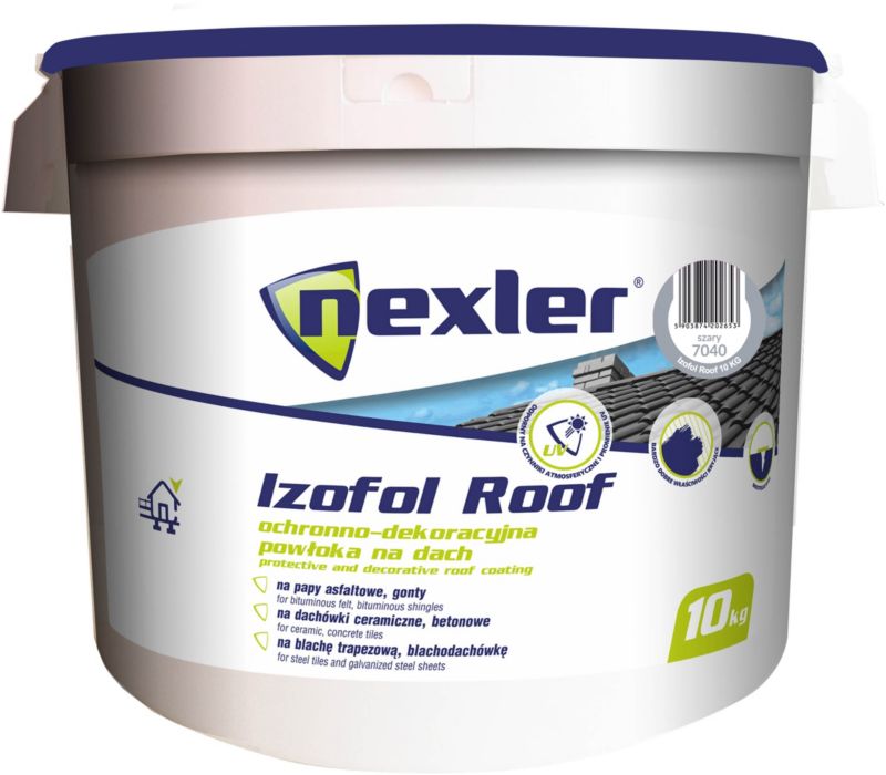 Powłoka ochronna na dach Nexler Izofol Roof szara 10 kg