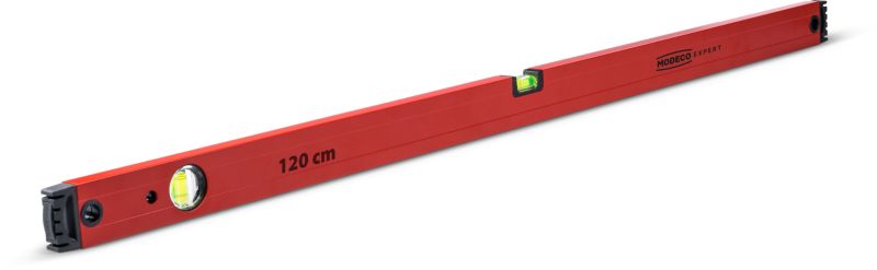 Poziomica anodowana Modeco Expert 120cm max level silver uchwyt 1 szt.