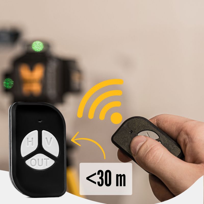 Poziomica laserowa BESTEN BE0002848 4D 16 linii zielony laser 532 nm statyw 118 cm zestaw PRO 1 szt.