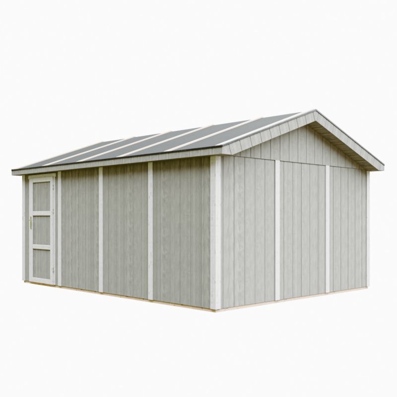 Premium quality garaż Timbela M991B-TUNDRA GREY 17 m² konstrukcja z paneli LP Smartside 1 szt.
