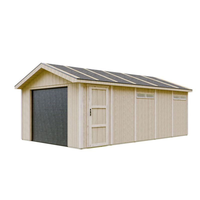 Premium quality garaż Timbela M992B 21 m² konstrukcja z paneli LP Smartside 1 szt.